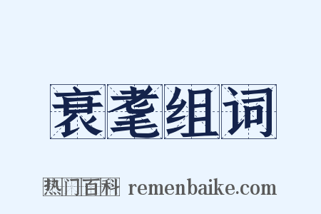 衰耄组词是什么意思的图片